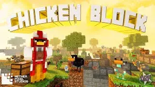 Chicken Block - Minecraft Marketplace Trailer, a Skyblock With Resource Laying Chickens!