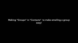 Making and Using "Groups" in "Contacts" and Mac "Mail"