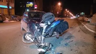 Мопед врезался в Хендай на Куйбышева