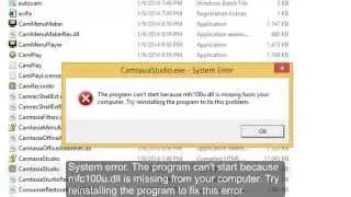how to fix system error 'dll is missing from your computer' on windows 8 loading programs