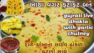 આથા વગર બનતા લાઈવ ઢોકળા ની પરફેક્ટ રેસીપી ચટણી સાથે /gujrati live dhokla with chutney