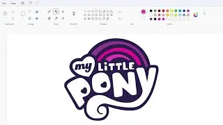 How to draw the My Little Pony logo using MS Paint | How to draw on your computer