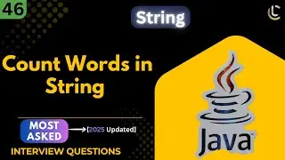 Count Words in a String in Java | Java String Program | Important Java Interview Question 🔥