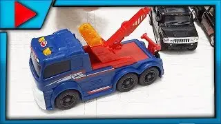 Распаковка и обзор машины игрушки эвакуатор Tow Track Dickie toys unboxing videos review cars Tow Tr