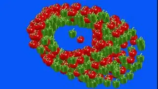 anime Pepper Vegetables green screen/ Vegetable harmonic green screen Background Free