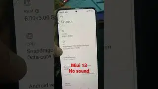 MIUI 13 after update no front camera no ringtone no sound record no calling sound