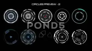 Royalty Free | Hud Circles Elements Infographic