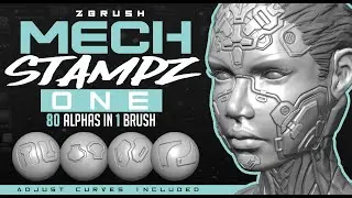 Mech Stampz One: Hard Surface Brush Set