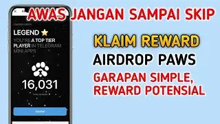 Klaim Reward Airdrop PAWS ⁉️ PAWS Airdrop Baru di Telegram di Support TON Blockchain