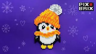 Penguin Winter 2D Pixel Art - Pix Brix Instructions