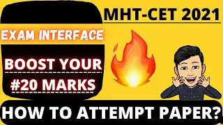 MHT CET 2021 🔥 MHT-CET 2021 How to Attempt Online Paper? ❤️ Strategy & Preparation for 
