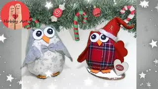 DIY Tutorial Gufo Natalizio  In Feltro - Felt Christmas Owl Tutorial