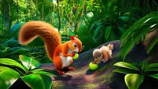 Little squirrel and the bird  