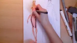 Fashion sketch | Скетч одежды - Как я рисую | Inna Wolf