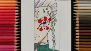 Cách vẽ Uzui tengen | how to draw Uzui tengen - Demon slayer ( Kimetsu no Yaiba )