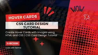 Create Hover Cards with Images using HTML and CSS | CSS Card Design Tutorial