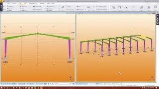 STEEL SHED MODELING IN TEKLA STRUCTURES-MIRROR AND COPY FRAME