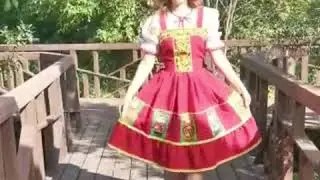 Русский народный костюм " Матрешка хохлома"