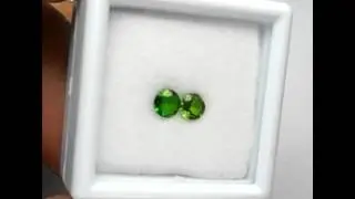 0 45cts  2pcs  Russian Green Chrome Diopside