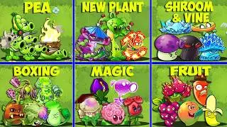 6 Team Pea - New - Shroom&Vine - Boxing - Magic - Fruit - WHo Will WIn? - Pvz2 Team Plant Battlez