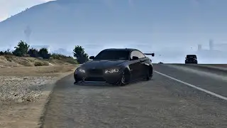 Cutting through traffic in GTA Online with a Übermacht Cypher/BMW M2 (F87)