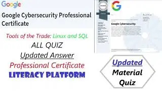 Tools of the Trade Linux and SQL Quiz Answers Coursera, Google Cybersecurity | Course 4 #google