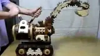 Buldozer in legno