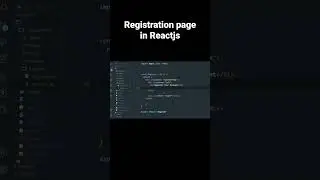 Registration Form in Reactjs #shorts #short #programming #webdevelopment #reactjs