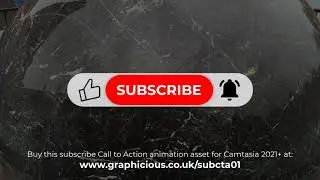 YouTube Subscribe Call to Action Button Asset for Camtasia (subcta01)