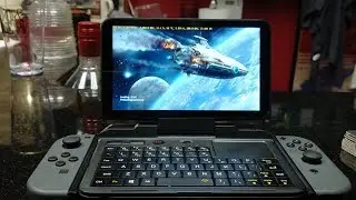 Playing Subnautica on the MicroPC with Switch joycon accessory