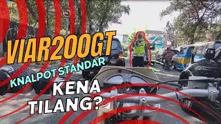 MOTOVLOG VIAR 200GT - Knalpot Standar Kena Tilang? (bandung)