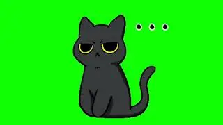 ✔️GREEN SCREEN EFFECTS: angry cat vibing