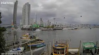 CÂMERAS AO VIVO BALN. CAMBORIÚ - COSTÃO DA BARRA 🔴 Vista Teleférico, Barco Pirata | CONEXÃODCTV 🎥