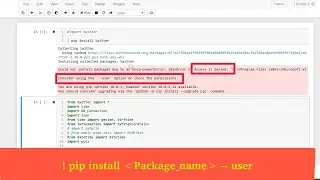 Pip install Python Packages  in Jupyter Notebook : How to install Python Packages Jupyter Notebook