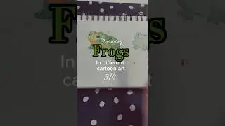 Drawing frogs in different cartoon art 3/4 