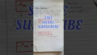 Molar conductance|Electrochemistry #chemistry #htet #jee #neet #pgt