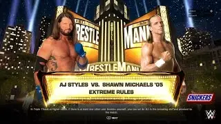 WWE AJ Stylish vs Shawn Michaels Face to Face on WrestleMania 39