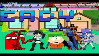 MUGEN Fight - Aardvark, Freddy Fazbear, Bloo, & Deku vs. Kyle, Batman, Princess Fine, & Kai-Lan