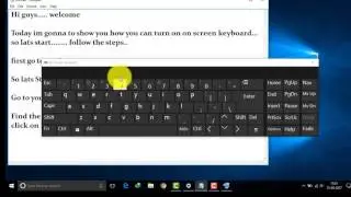 How to enable [on screen keyboard]