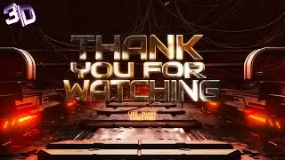 thanks for watching YouTube, free intro no text - Cyber Subscribe Outro template 3D