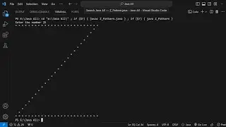 Java Program Z Pattern Print User Input For Visual Studio Code (VS Code) #coding