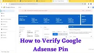 how to verify google adsense pin | how to pin verifying website | google adsense pin verification