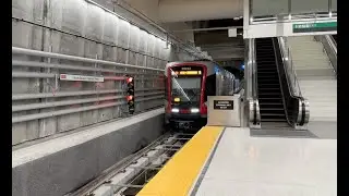 Central Subway Week 3 - LRV Arriving at Union Square/Market Street Station