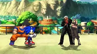 M.U.G.E.N - Sonic & Goku vs Leona & K'