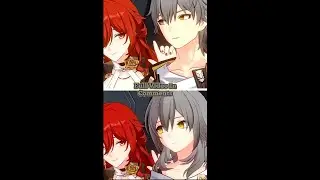 Star rail stelle and caelus cutscene side by side #shorts