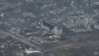 Уничтожение здания с солдатами ВСУ с помощью УР-77