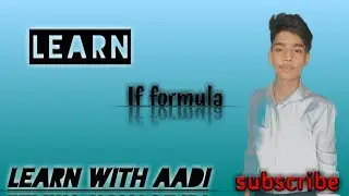 IF FORMULA IN #EXCEL, #EXCELFORMULA , HOW TO USE IF FORMULA   1