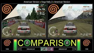 Sega Rally 2 (Dreamcast vs Dreamcast) Side by Side Comparison - Dual Longplay