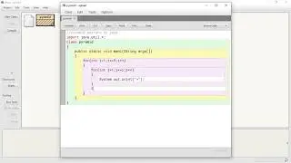 BlueJ Environment Java Programming - Class 9 ICSE Program for Pyramid generation