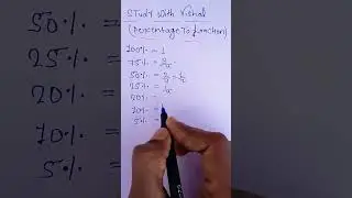 Percentage to fraction 